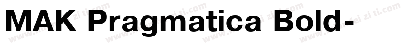 MAK Pragmatica Bold字体转换
